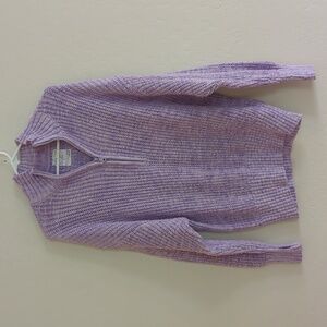 Aerie Quarter Half Zip Purple Ribbed Oversized Sweater Chillside Offline - XS